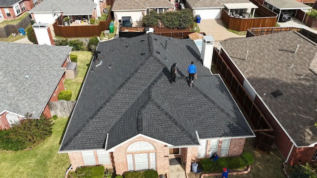 Slate & Tile Roof Repair work in progress on a Westwood property